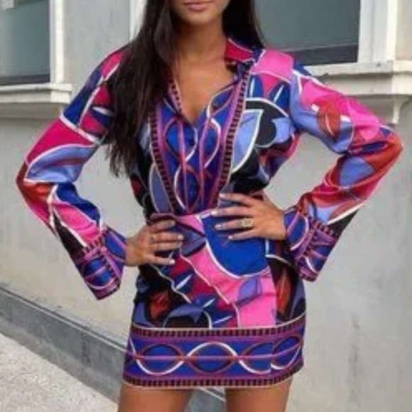 ZARA PRINTED SKIRT WITH DARTS SIZE XS SKIRT PLIERS PRINTED PUCCI Retro - Picture 3 of 9